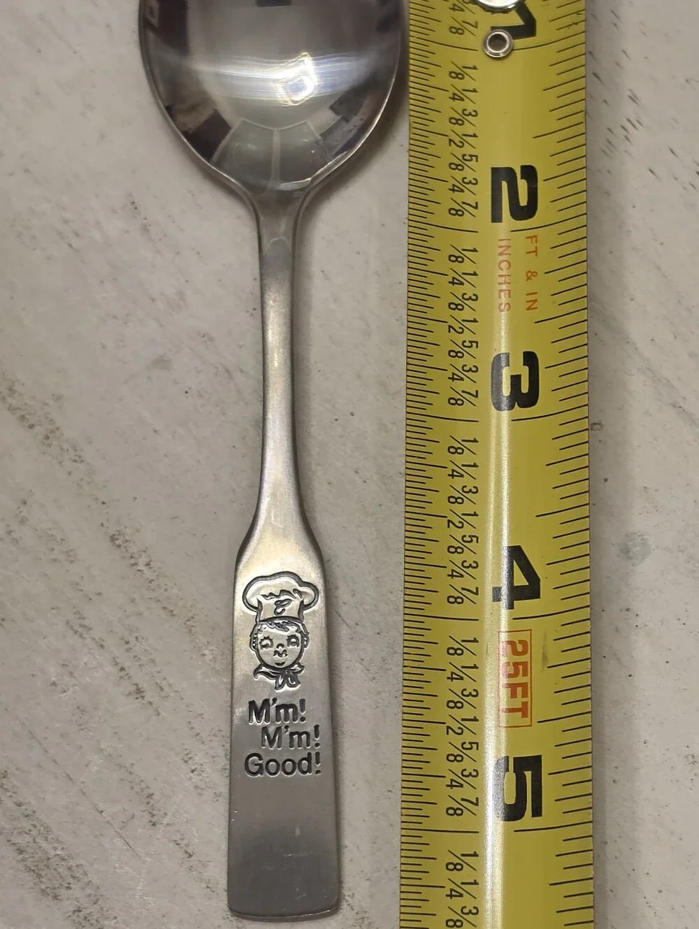 Vintage Campbell’s Soup Kid Spoon M'm M'm Good Stainless Monmouth Korea